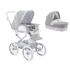 LUBABYCAS - Coche Lujoso Royal De Coolbaby 2 Piezas Gris By