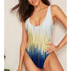 SHANDIAN - Traje de baño bikini mujer entero