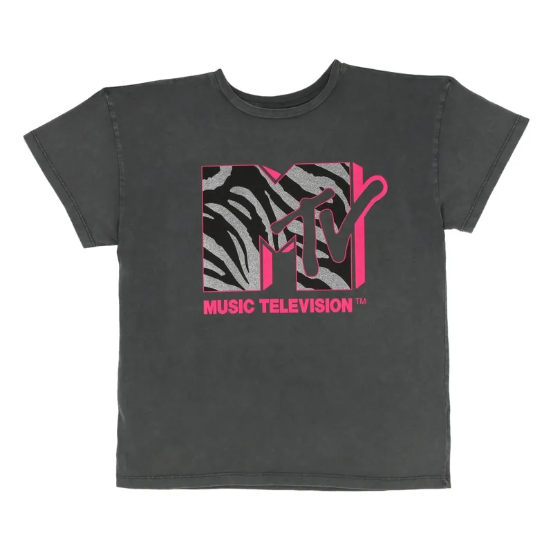 MTV - POLERA MTV GLITTER ZEBRA