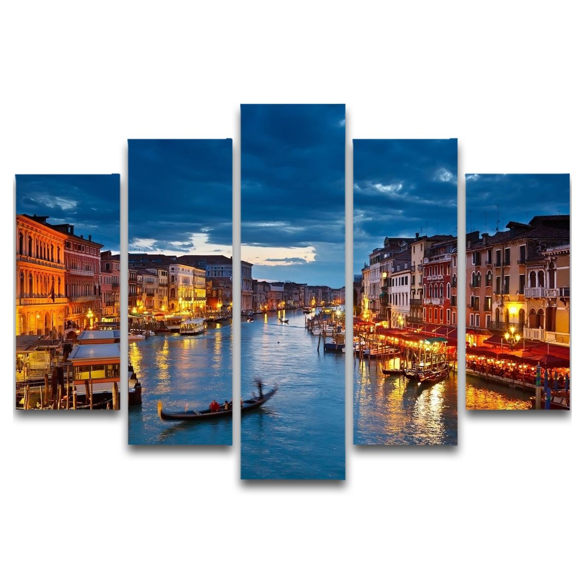 GENERICO - Cuadro 5 Piezas 110x80 Cm Venecia - Nelestore