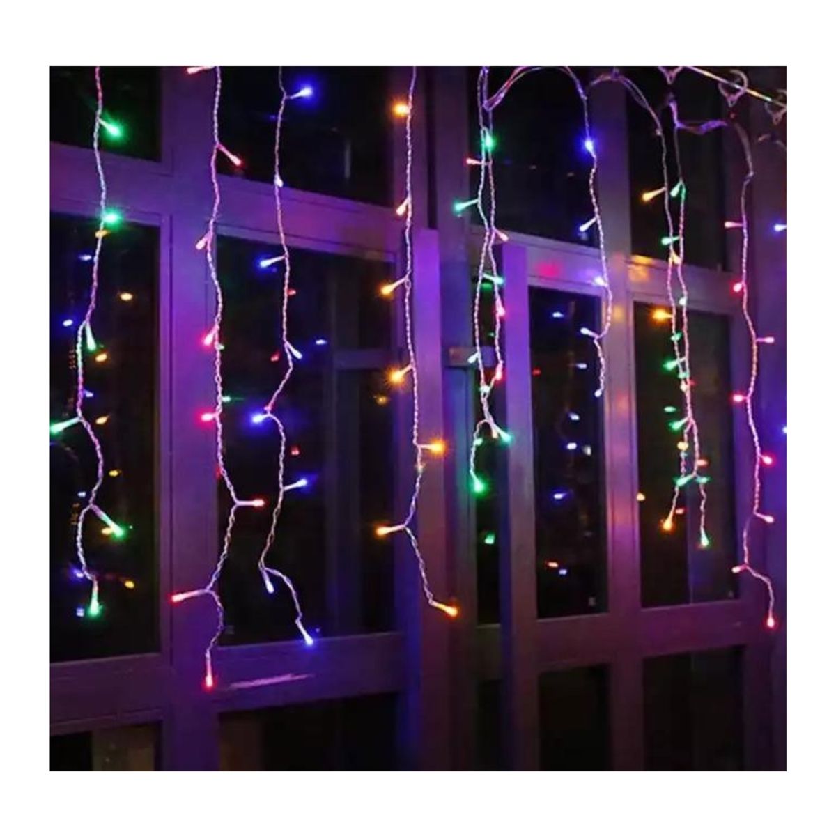 GENERICO - Cascada de Luces Solar - 4 m Multicolor