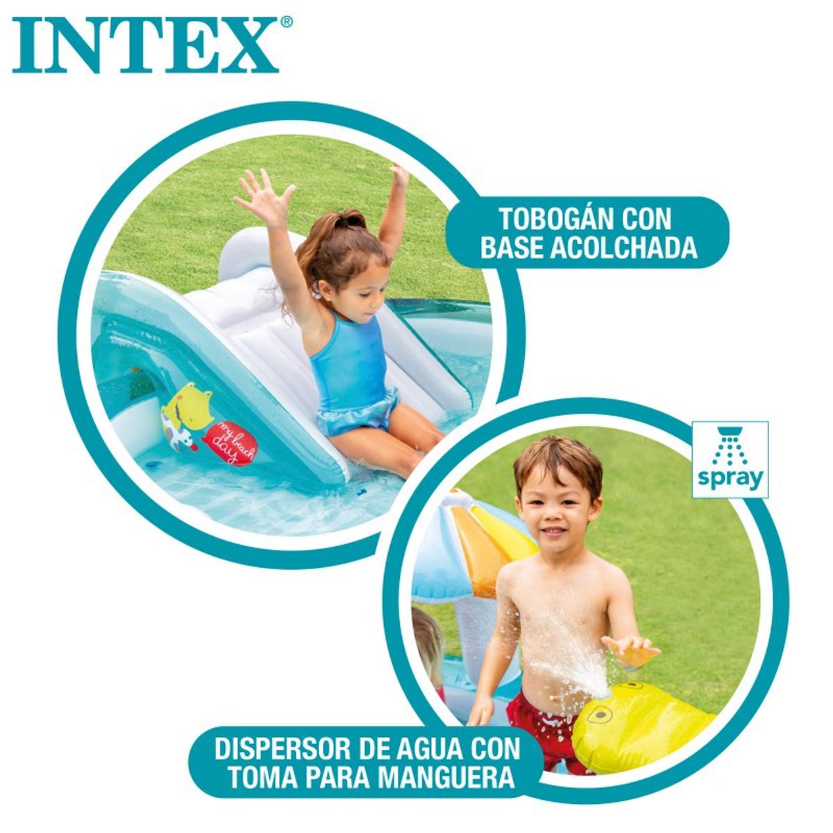 INTEX - Piscina Centro de Juegos Cocodrilo Con Chorro de Agua INTEX 57165NP