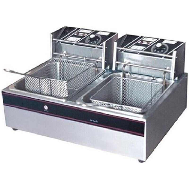 ECOBECK - FREIDORA ELÉCTRICA SOBREMESA 2 TACHOS LINEA ECO