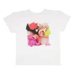 BARBIE - POLERA MANGA CORTA BLANCO