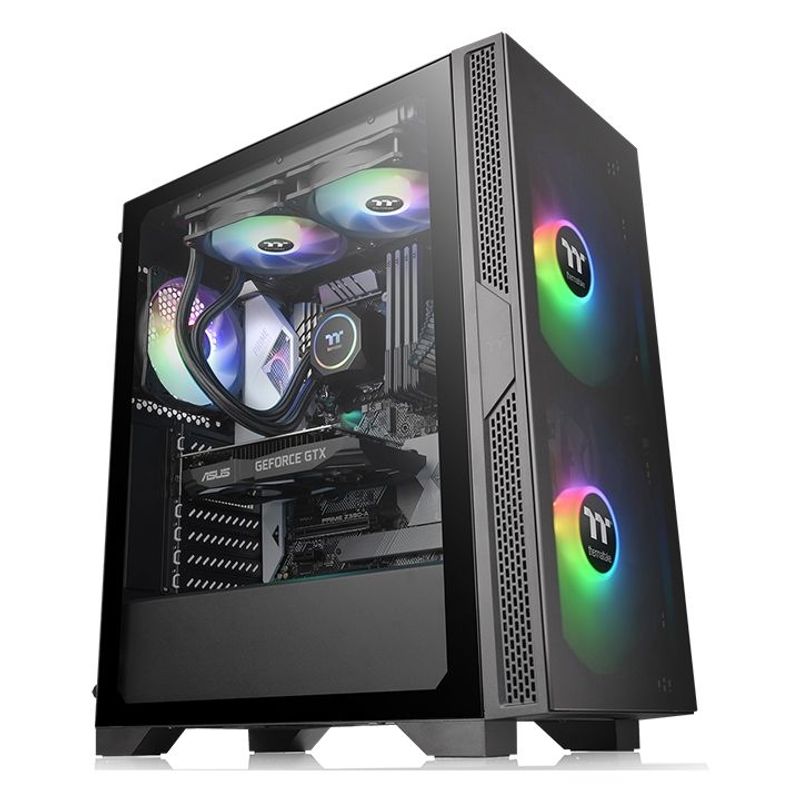 THERMALTAKE - Gabinete Thermaltake Versa T25 TG Vidrio Templado Mid-Tower ATX