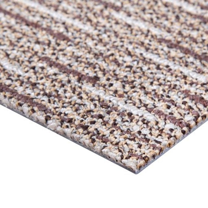 BERTEX - Palmetas Alfombra Bouclé Café 50x50 Cm 20 Unidades 5 m2