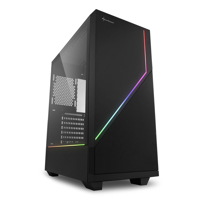 SHARKOON - Gabinete Sharkoon RGB Flow Vidrio Templado Mini-ITX Micro-ATX ATX