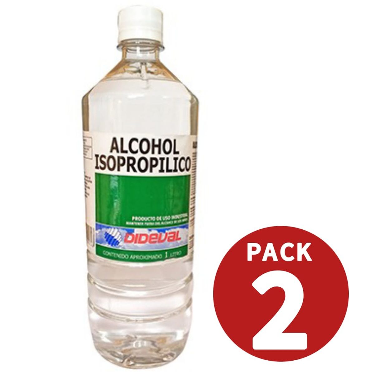GENERICO - Alcohol Isopropílico - 1 Litro Pack 2 Unidades DIDEVAL