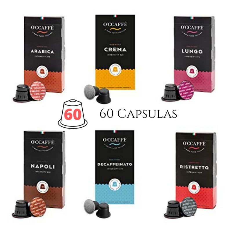 OCCAFFE - Pack 60 Cápsulas Occaffe Compatibles con Nespresso