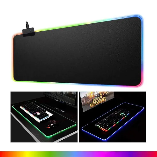 A JAZZ - Mouse Pad Gamer Xl Antideslizante Alfombrilla Rgb 80x30cm