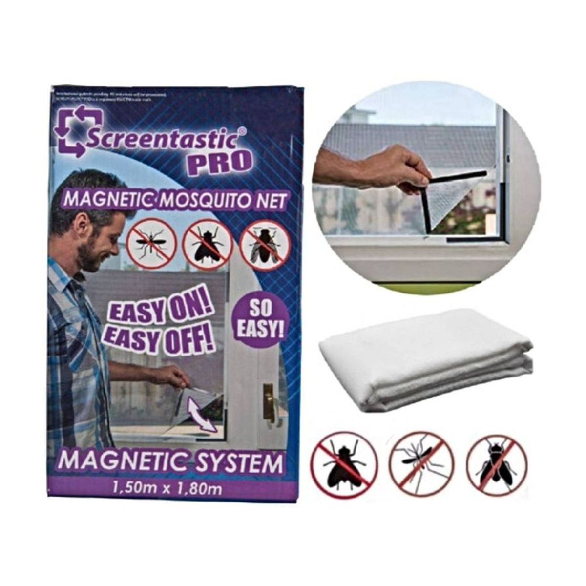 GENERICO - Malla Magnético Antimosquito Moscas Zancudos Malla