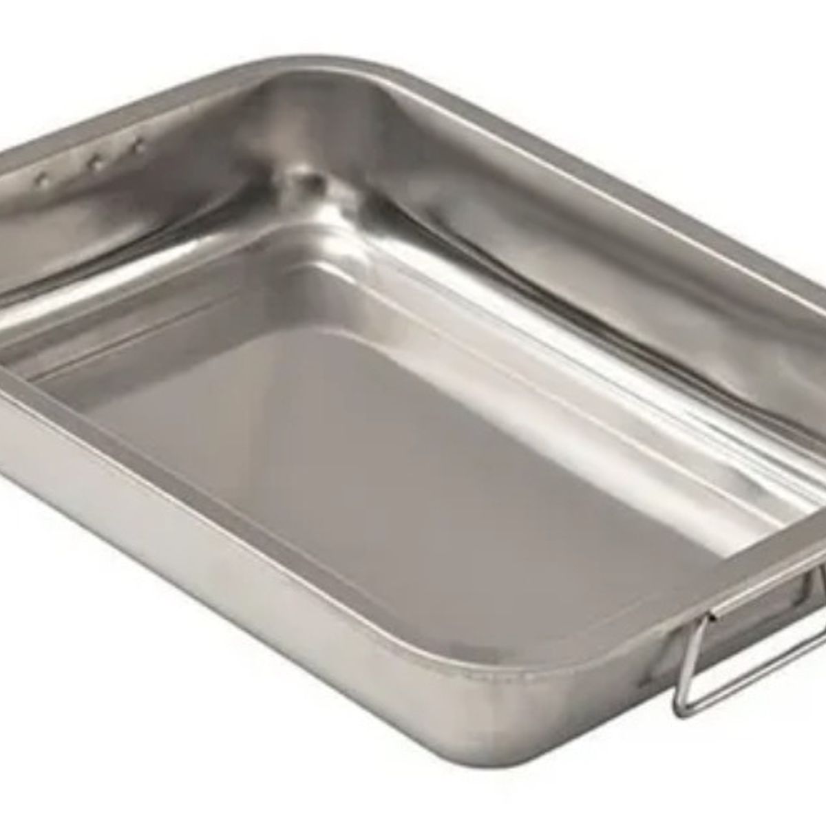 GENERICO - Bandeja Fuente Acero Inoxidable Con Asas Manillas 40x30 Cm