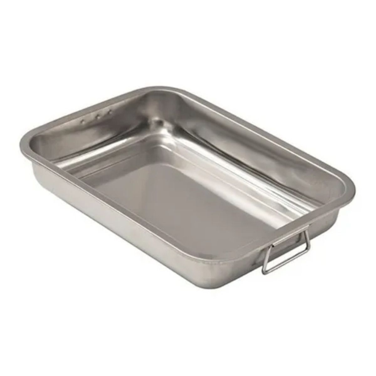 GENERICO - Bandeja Fuente Acero Inoxidable Con Asas Manillas 40x30 Cm