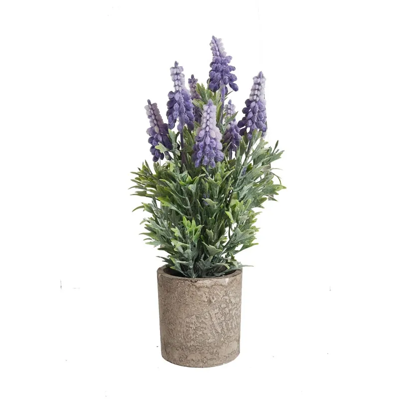 NECTAR - Arreglo lavanda inglesa artificial de macetero redondo 30cm