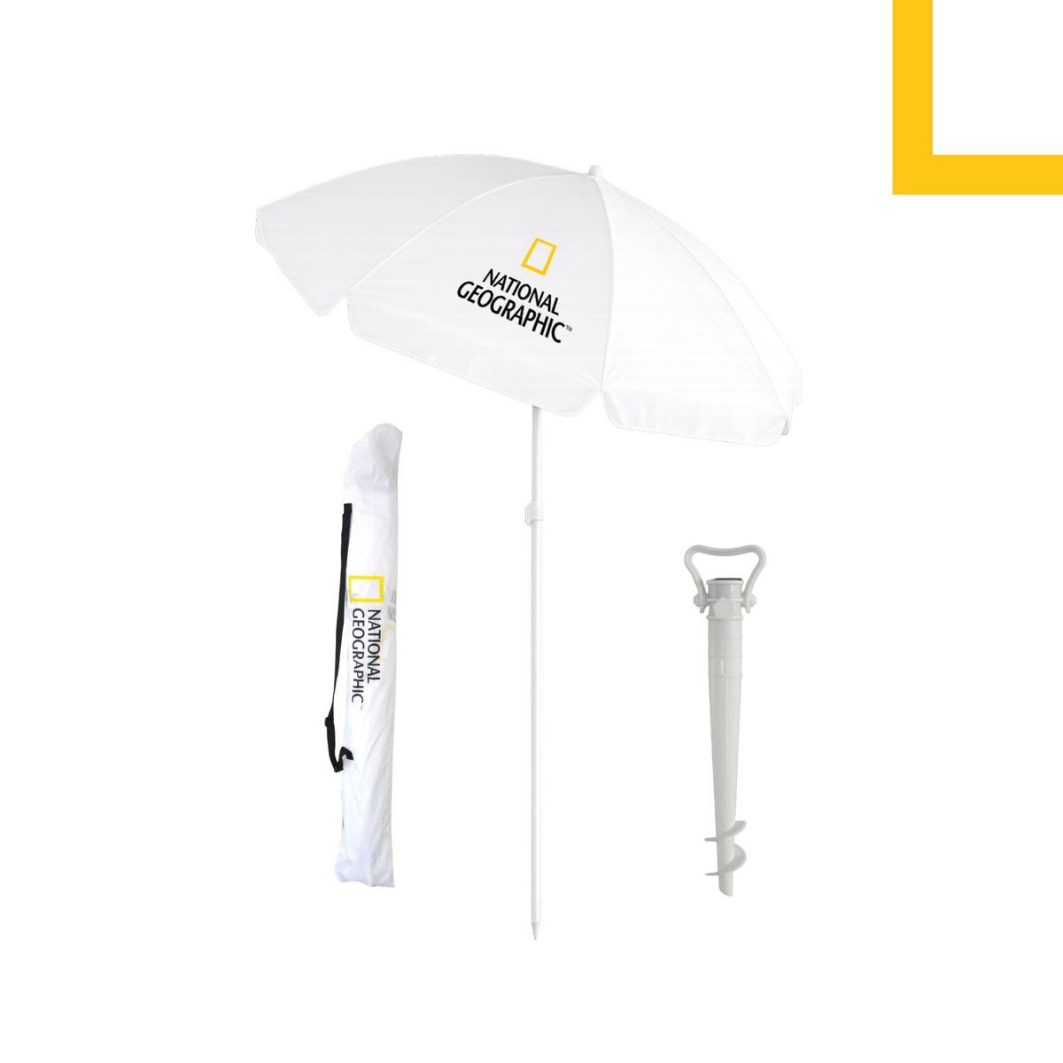 NATIONAL GEOGRAPHIC - Quitasol Blanco 190 Cms National Geographic