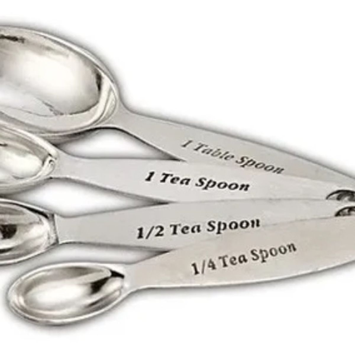 GENERICO - Cucharas Medidoras 4 Piezas Acero Inoxidable Repostería..