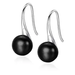 ARANY JOYAS - Aros Plata Con Perla Natural Negra