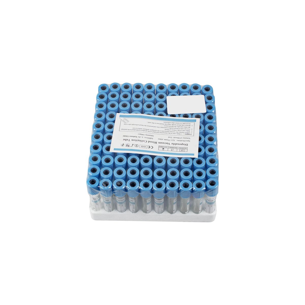 GENERICO - Tubo Tapa Celeste 2,7ml GlobalVac® (3,2% Citrato Sodio) 100 Tubos