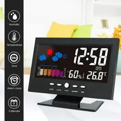 UNIVERSAL - Reloj Despertador Lcd A Color Luz Temperatura