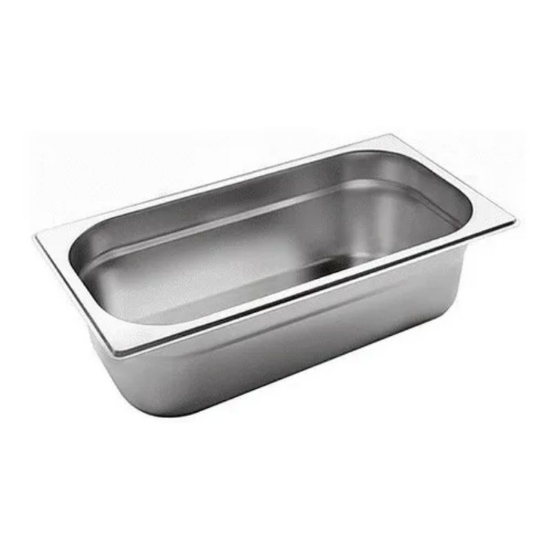 GENERICO - Deposito Gastronomico Acero Inox 1/3 15 Cm Con Tapa (32x17)