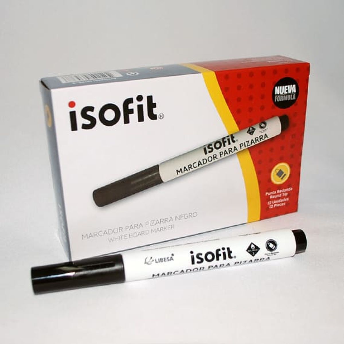 Marcadores Pizarra Isofit Caja De 12 Negro, marca GENERICO - Foto 2