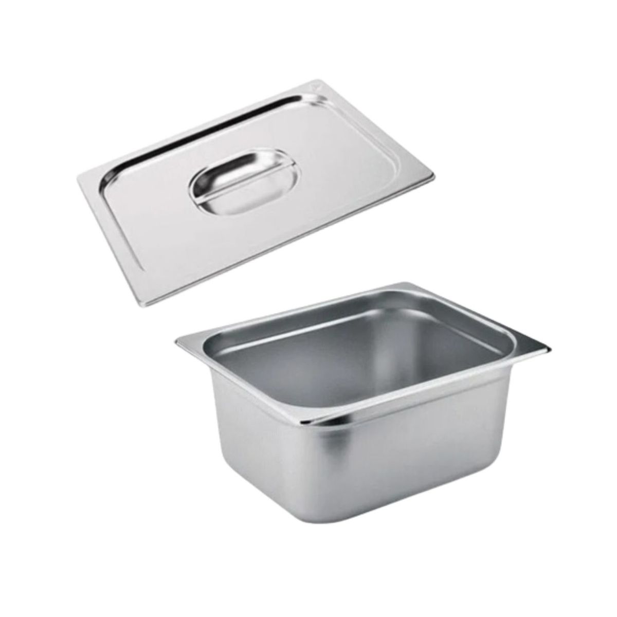 GENERICO - Deposito Gastronomico Acero Inox 1/2 15 Cm Con Tapa(32x26).