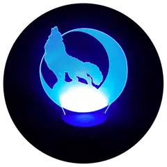 3DILUTION - Lámpara Lobo Media Luna Base Negra con App