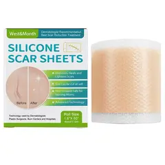 GENERICO - Parche De Silicona para Cicatriz y Queloides Rollo 4cm * 1.5 Metrs.