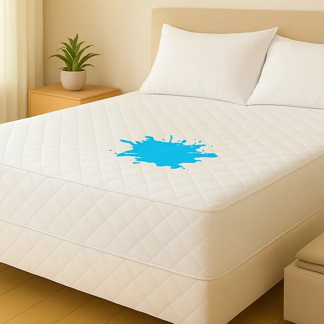 GENERICO - Cubrecolchon 2 Plazas 100% Impermeable Mas Fundas Almohadas Blanco