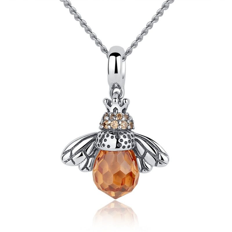 GENERICO - Collar abeja reina plata 925 mujer regalo