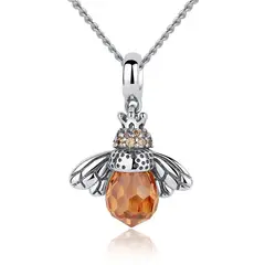 GENERICO - Collar abeja reina plata 925 mujer regalo