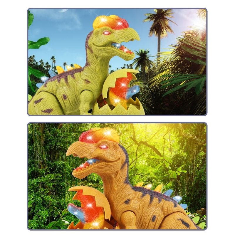GENERICO - Dinosaurio Con Huevo Cria Camina Sonido Luz Eclosiona