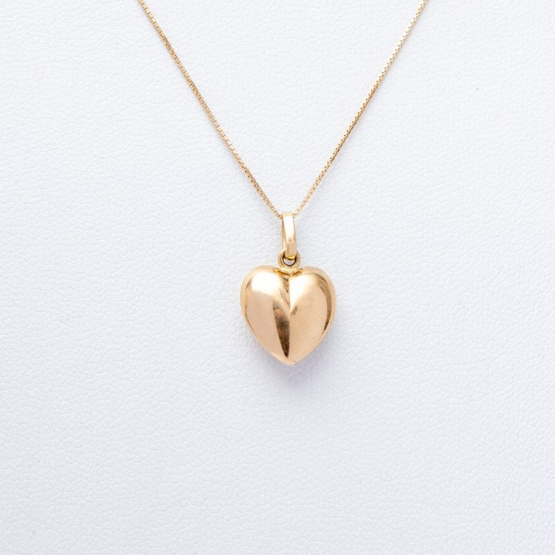 LA GARZA - Collar Mujer Oro Amarillo 18 Kts Corazón