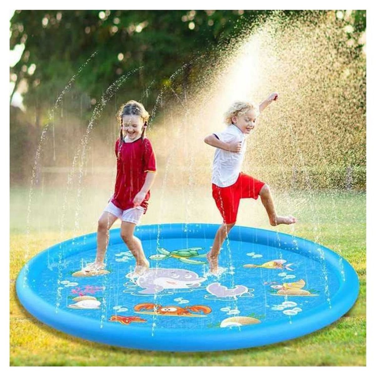 GENERICO - Alfombra de agua para niños estilo cascada 170 cm