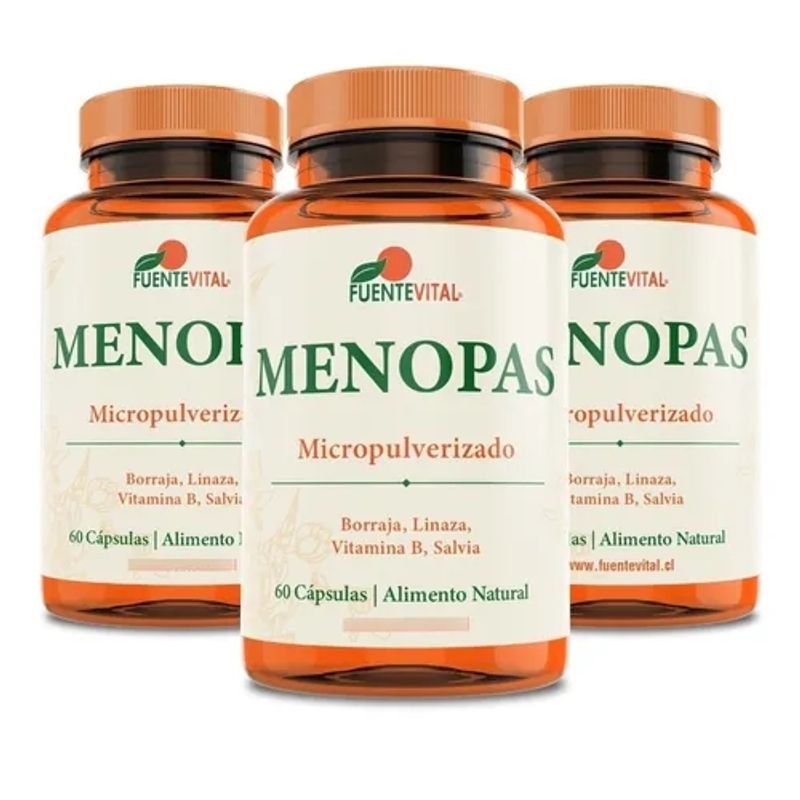 FUENTEVITAL - Menopas Fv 3  Frascos 3x60 Caps Menopausia Regulador