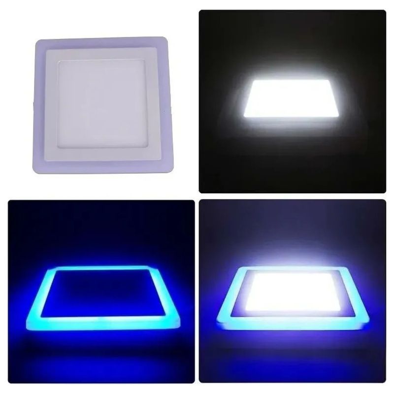 LISM - Foco Panel Plafón Led Bicolor Sobrepuesto 18w  6w Cuadrado / 003123