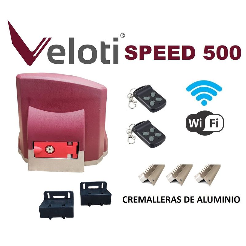 VELOTI - Motor Veloti Speed 500 KG. Kit con Central Universal WIFI