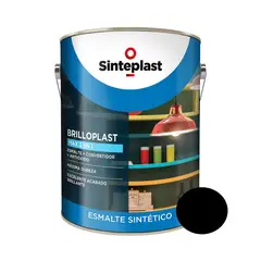 SINTEPLAST - Pintura Triple Accion Anticorrosivo Convertidor Esmalte Negro 4 LT
