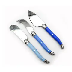 GENERICO - SET CUCHILLO QUESOS MONTEPELLIER MARFIL Azul