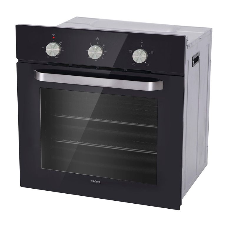GRONER Horno Eléctrico Empotrable Gröner Black 4F 60L…