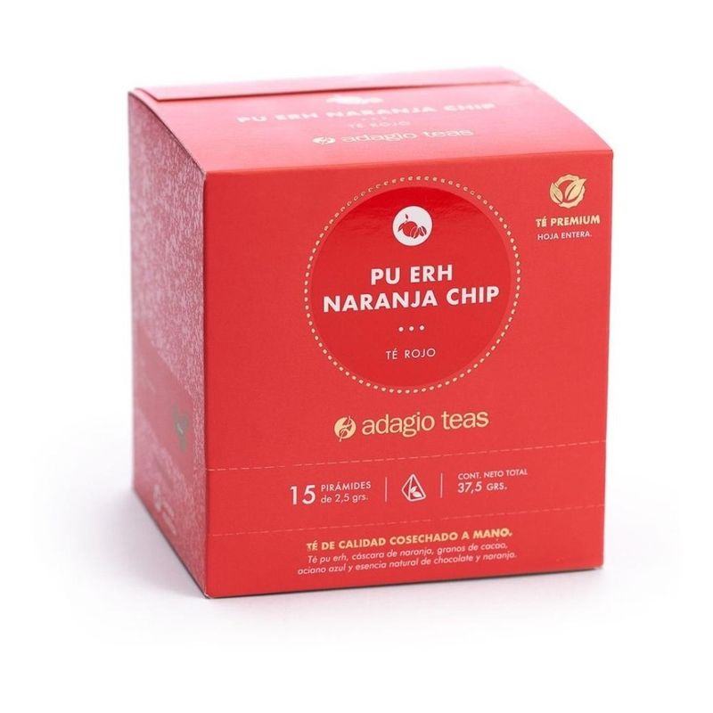 ADAGIO TEAS - Adagio Teas Caja 15 Teabags Pu Erh Naranja Chip