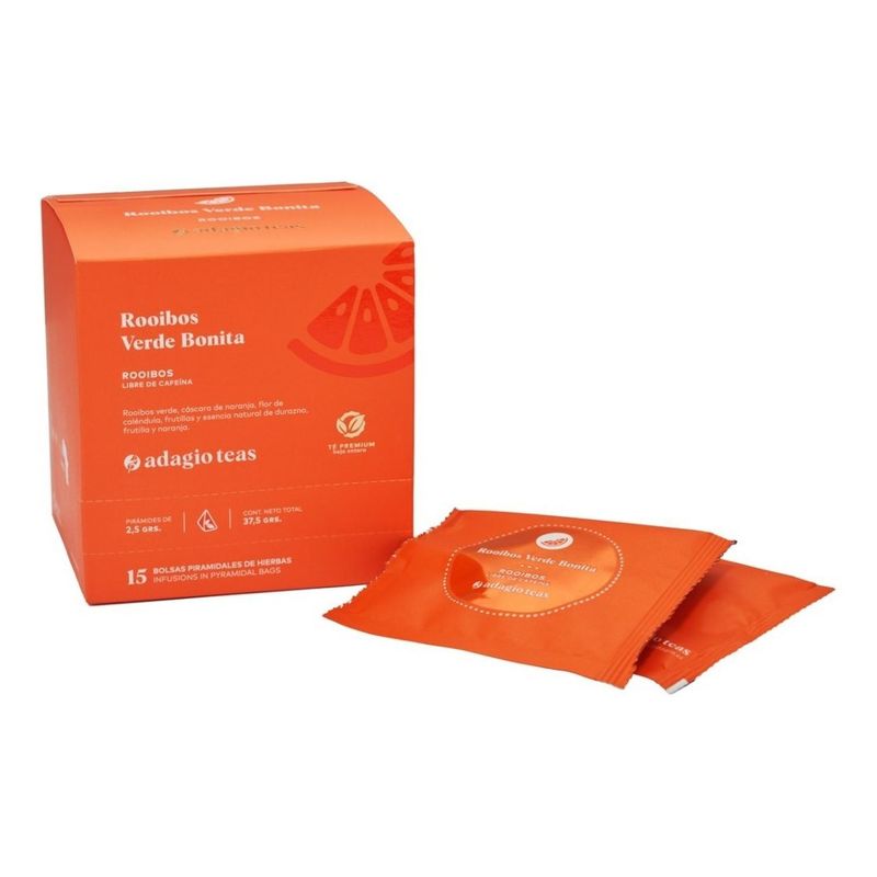 ADAGIO TEAS - Adagio Teas Caja 15 Teabags Rooibos Verde Bonita