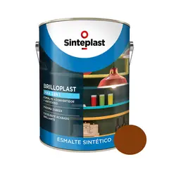 SINTEPLAST - Pintura Triple Acción Anticorrosivo Convertidor Esmalte Marrón 4 LT