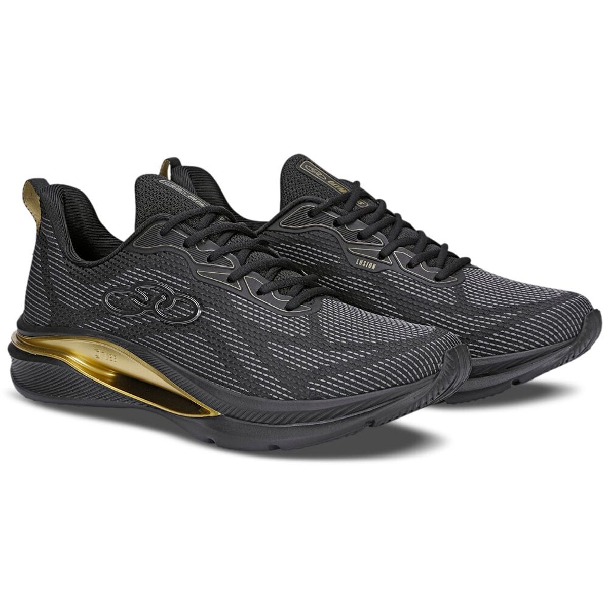 OLYMPIKUS - Zapatilla Hombre Lusion Negro/Dorado Olympikus
