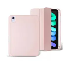 GENERICO - Carcasa Smart cover para Ipad mini 6 + ranura lápiz / Rosa Palido
