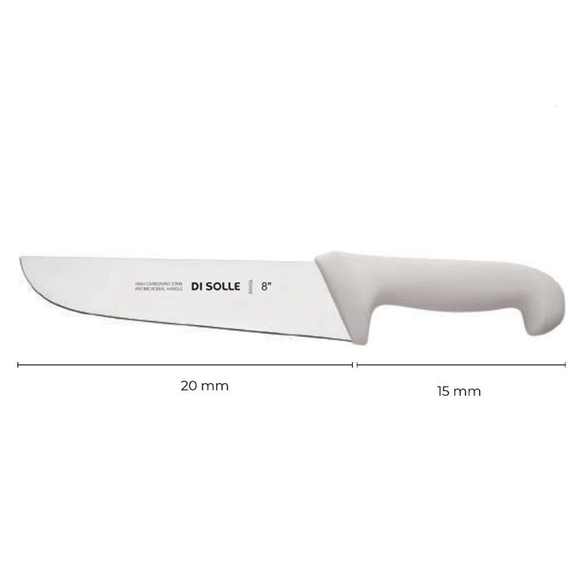 DI SOLLE - CUCHILLO CARNICERO 20 CM BLANCO LINEA DURAFIO IMAHE