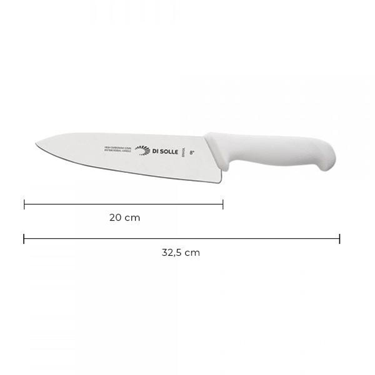DI SOLLE - CUCHILLO MEDIO GOLPE BLANCO HOJA 20 CMS. IMAHE