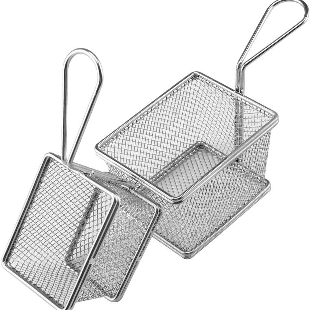 IMAHE - CANASTO EXHIBICIÓN FRITURA CUADRADO ACERO INOX IMAHE