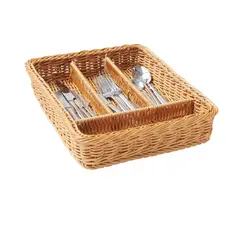 IMAHE - Canasto Rattan Heavy Duty 36X25X7.5 Cm