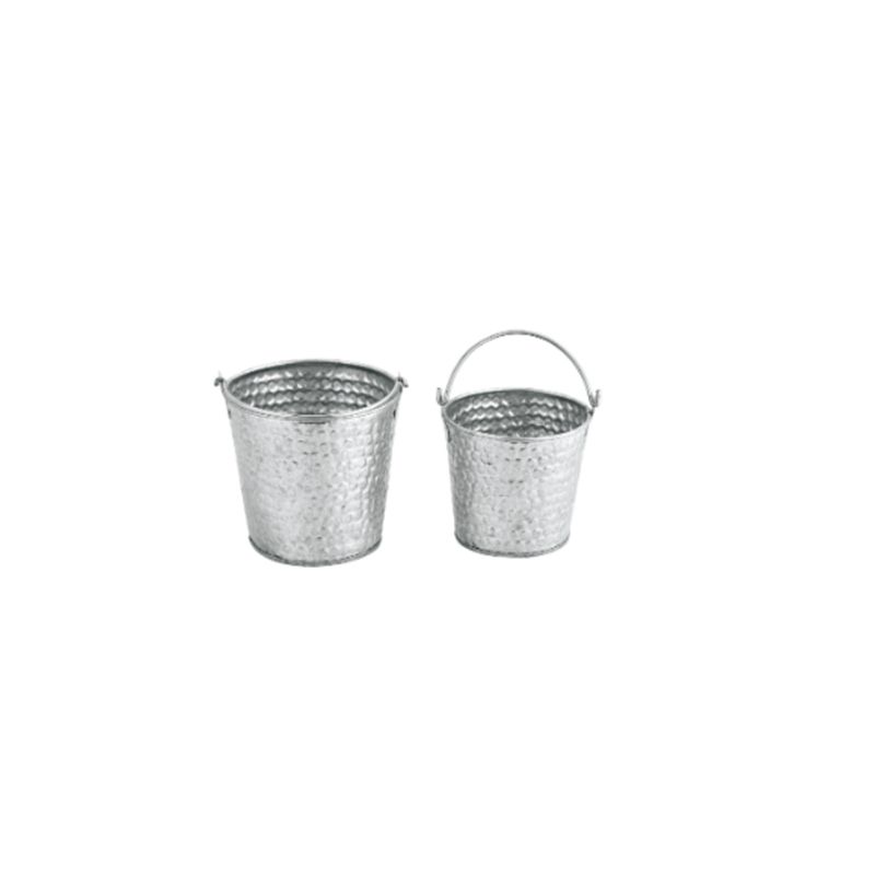 IMAHE - CUBO REDONDO 12 x 11.25 CM CON ASA GALVANIZADO IMAHE